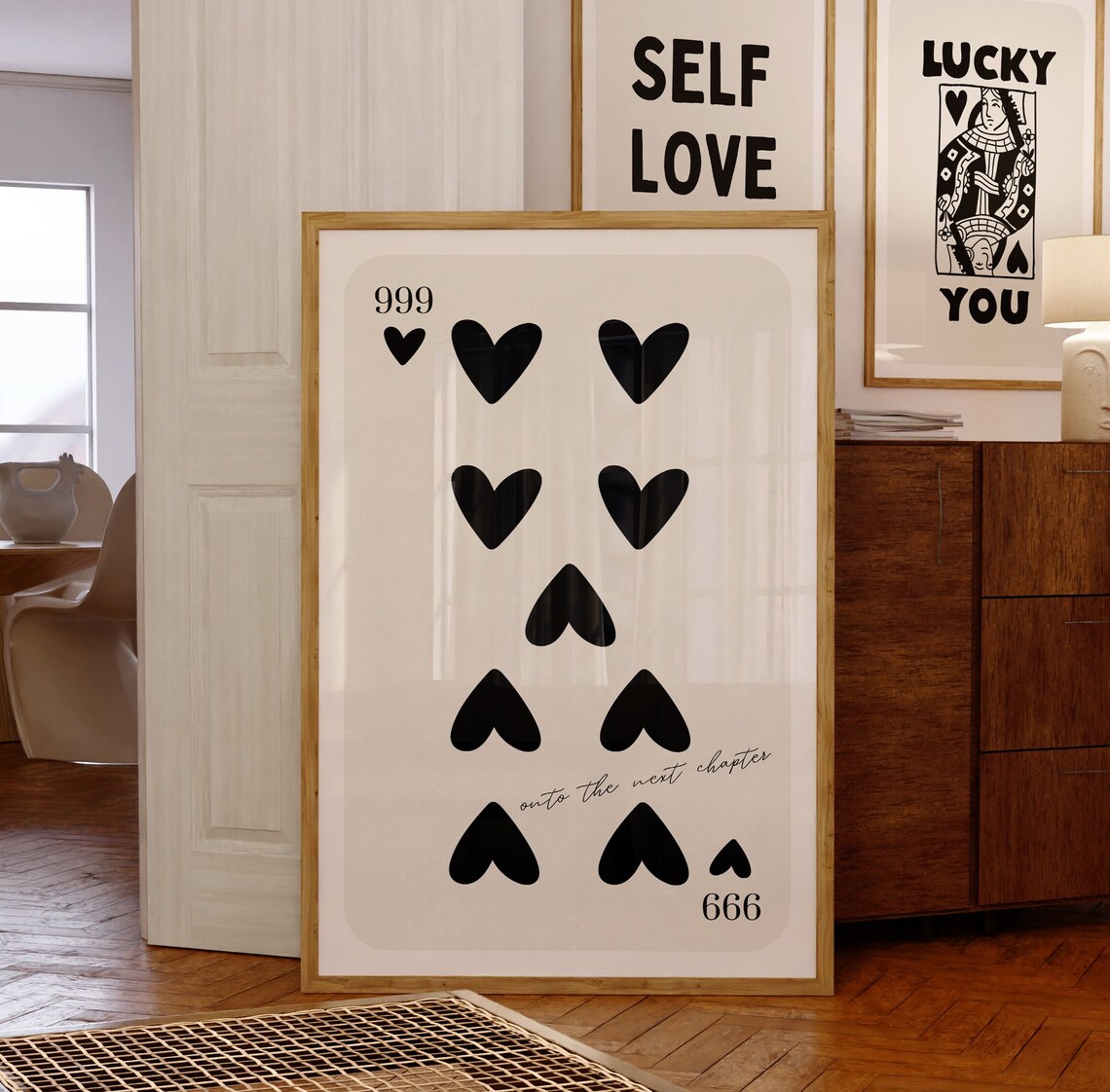 Angel Number 999 Playing Card Poster Art Print
