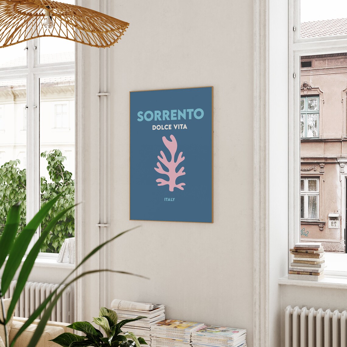 Sorrento Italy Minimalist Travel Poster, Beach Print - Image 3