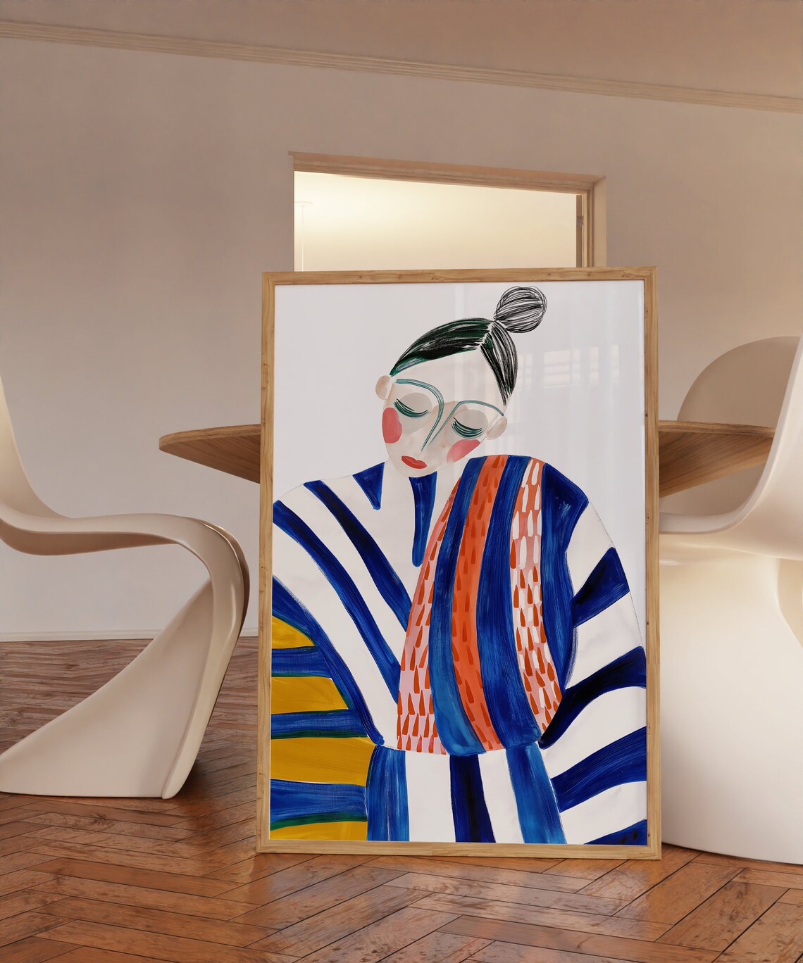 Abstract People Art, Minimalist Modern Wall Print