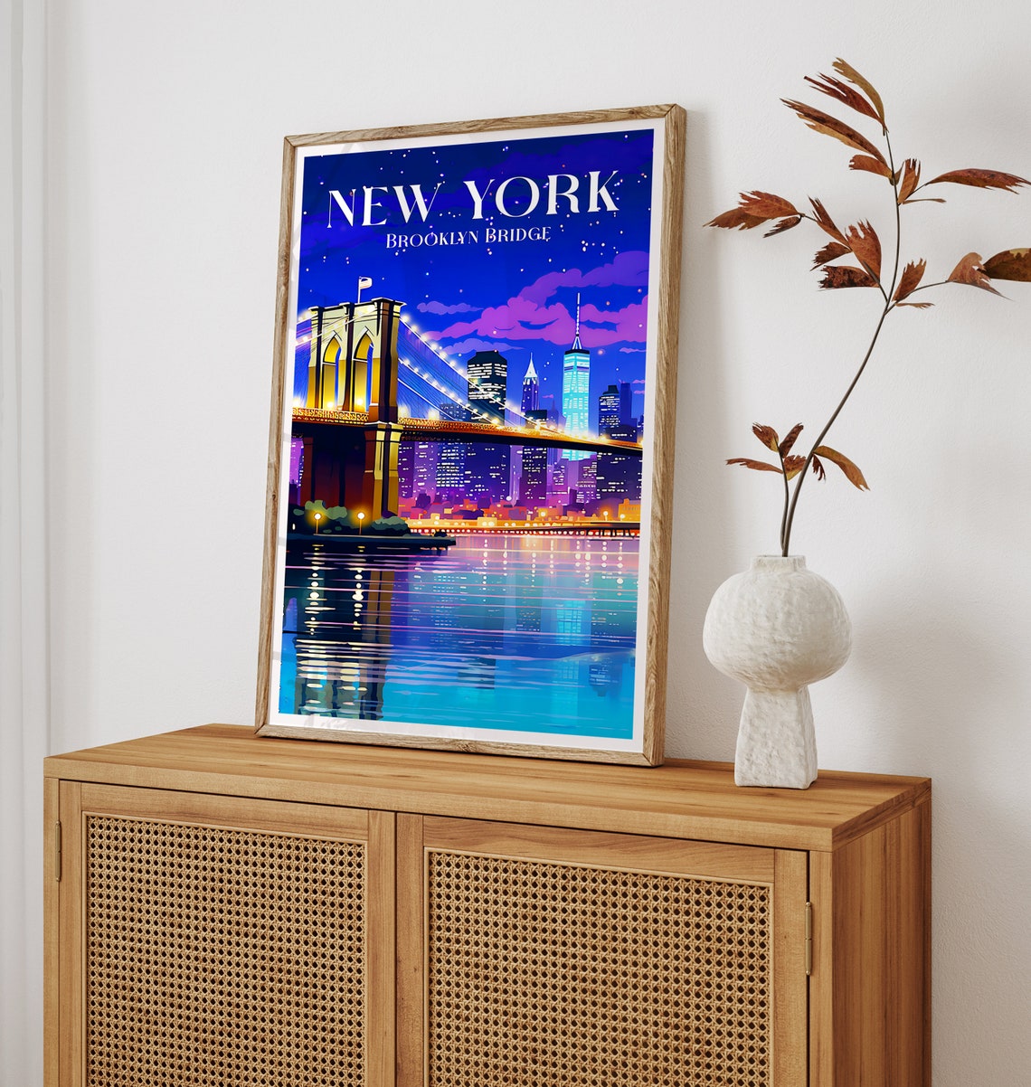 New York Brooklyn Bridge Wall Art Print - Image 3