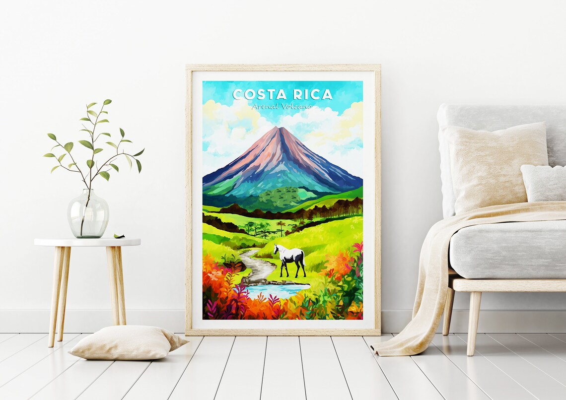Arenal Volcano National Park Travel Poster, Costa Rica - Image 3