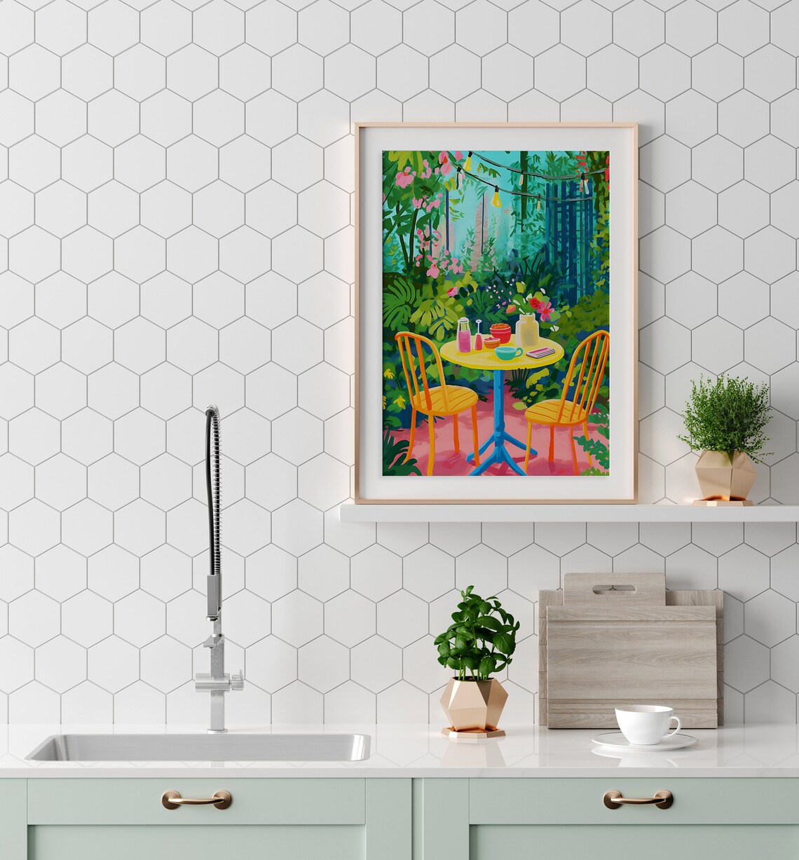 Colorful Kitchen Still Life Illustration Art Print - Image 2