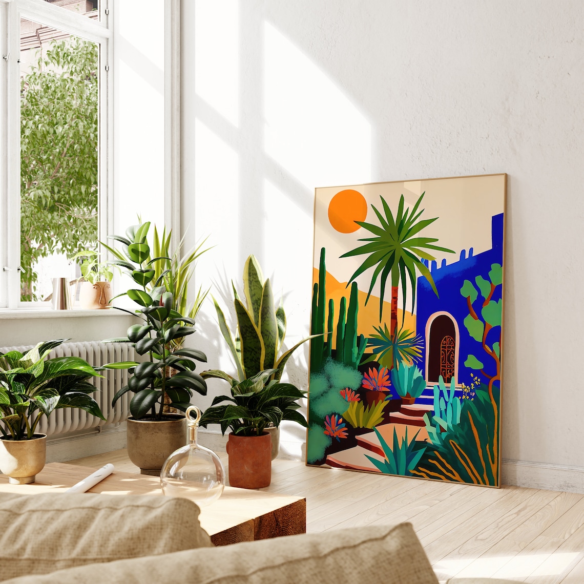 Jardin Majorelle Garden Illustration, Marrakesh Travel Poster - Image 3