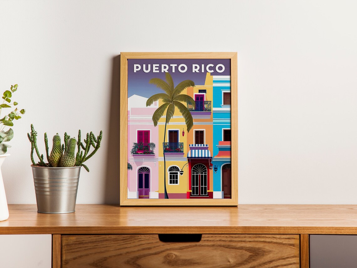 Puerto Rico Travel Poster, Caribbean Latin Wall Decor - Image 2