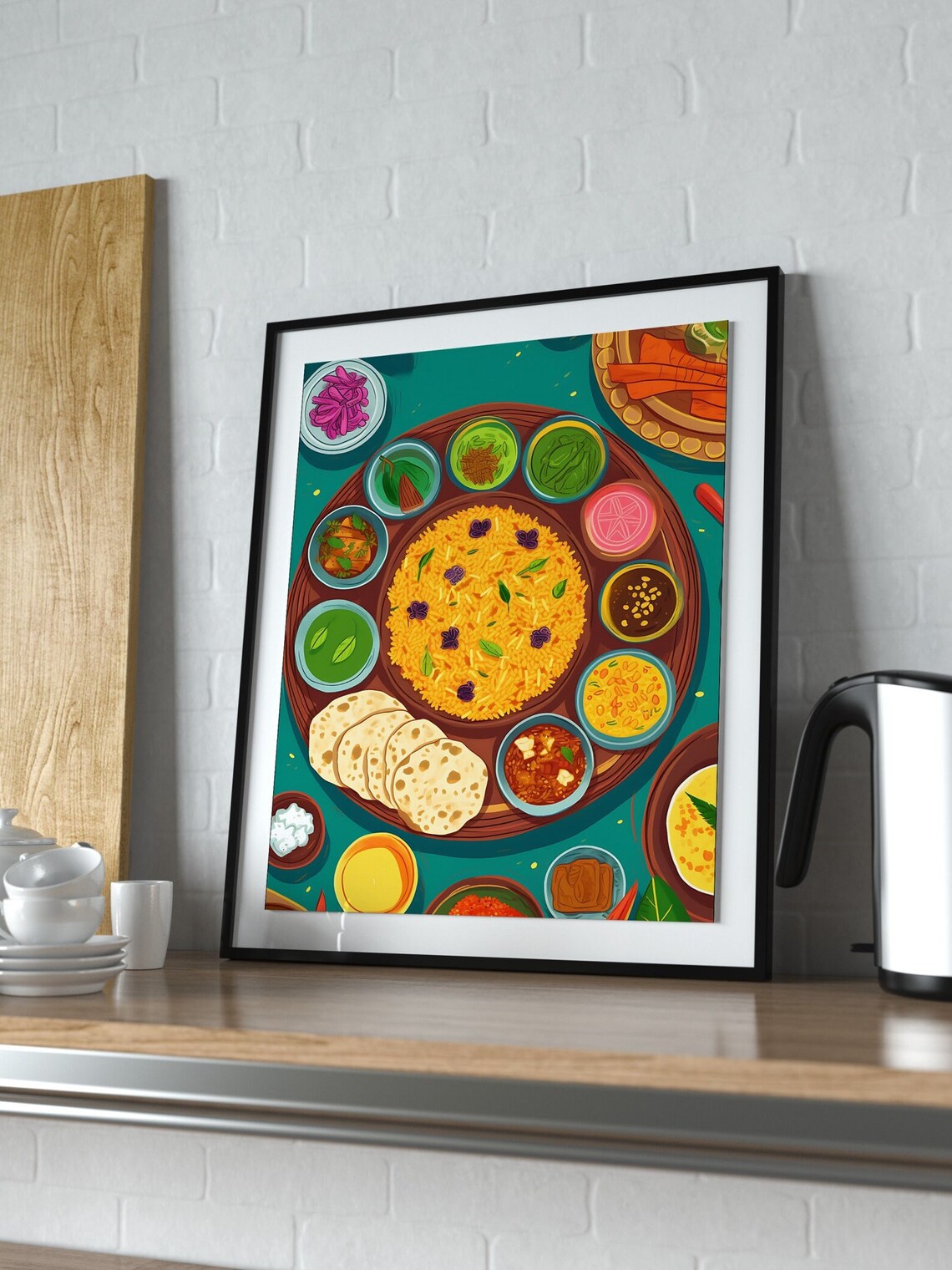 Indian Food Art, Kitchen Food Illustration Print - Image 2