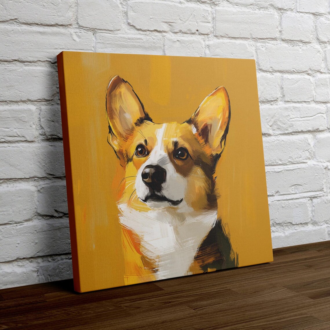 Yellow Corgi Art Print, Cute Dog Wall Decor - Image 4