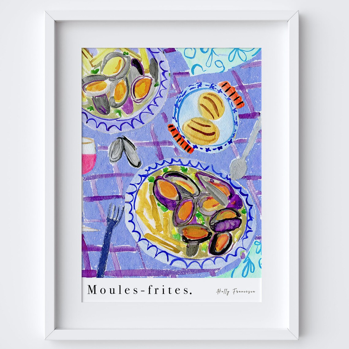 Moules-Frites French Seafood Kitchen Art Print