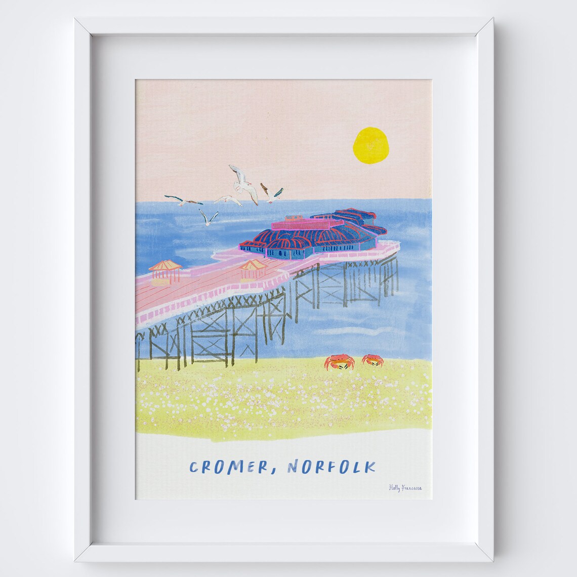 Cromer Pier Travel Poster, Norfolk Coast Landmark