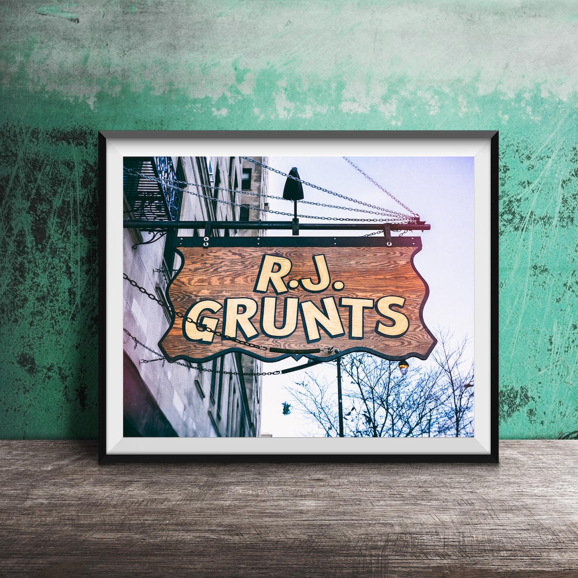 R J Grunts Chicago Sign Photo Print, Lincoln Park