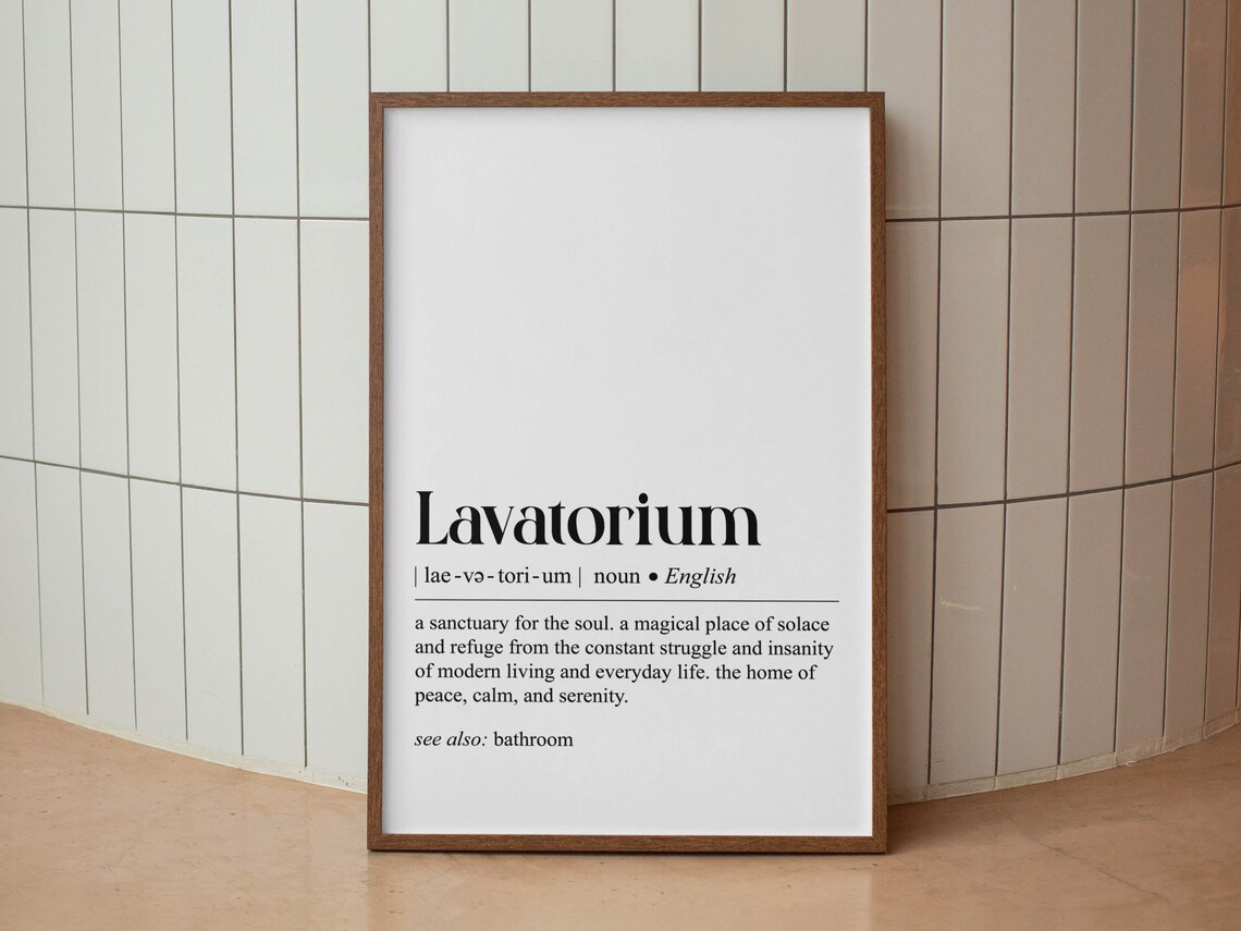 Funny Bathroom Definition Art Print, Toilet Humor - Image 2