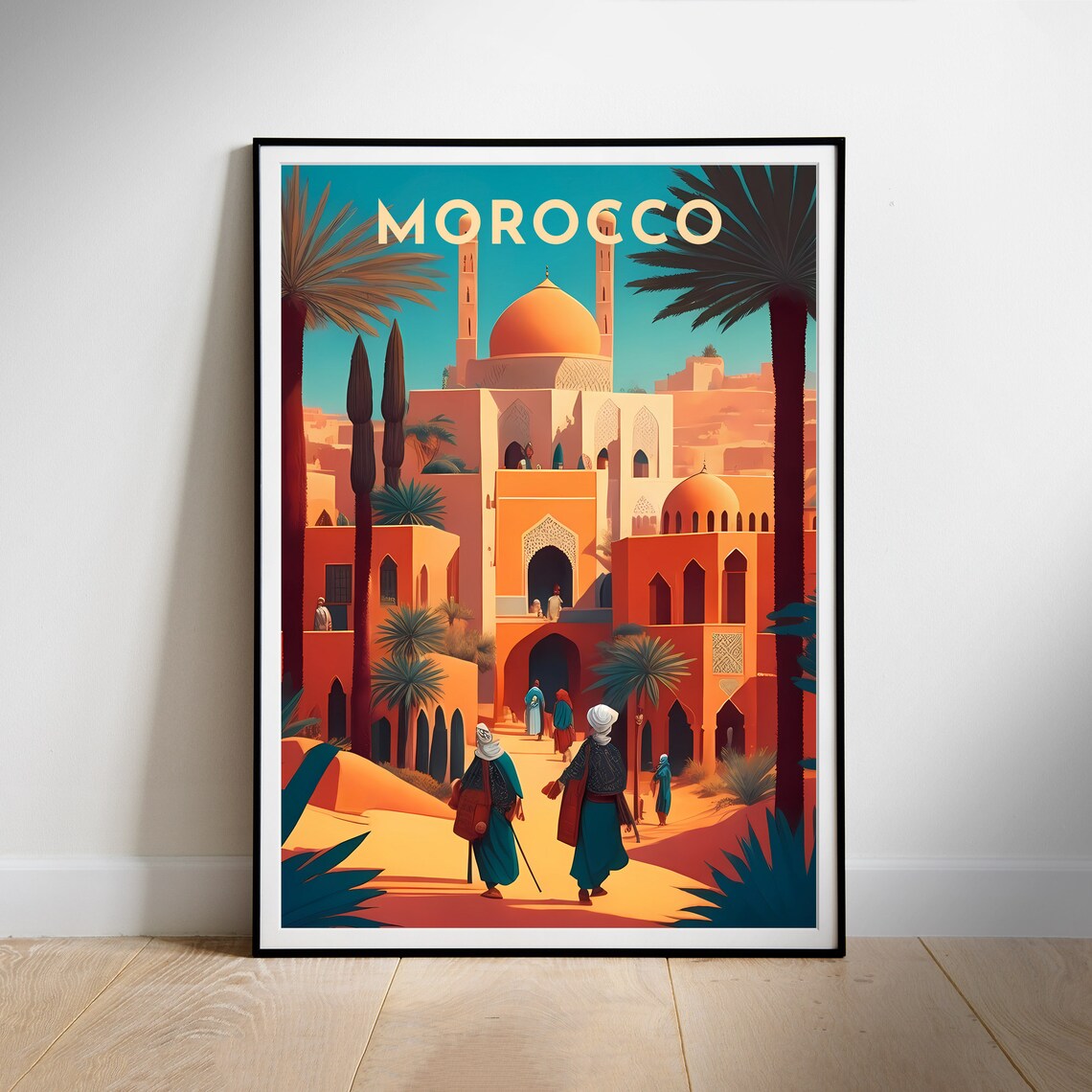 Morocco Travel Poster, Cultural Wall Art Print