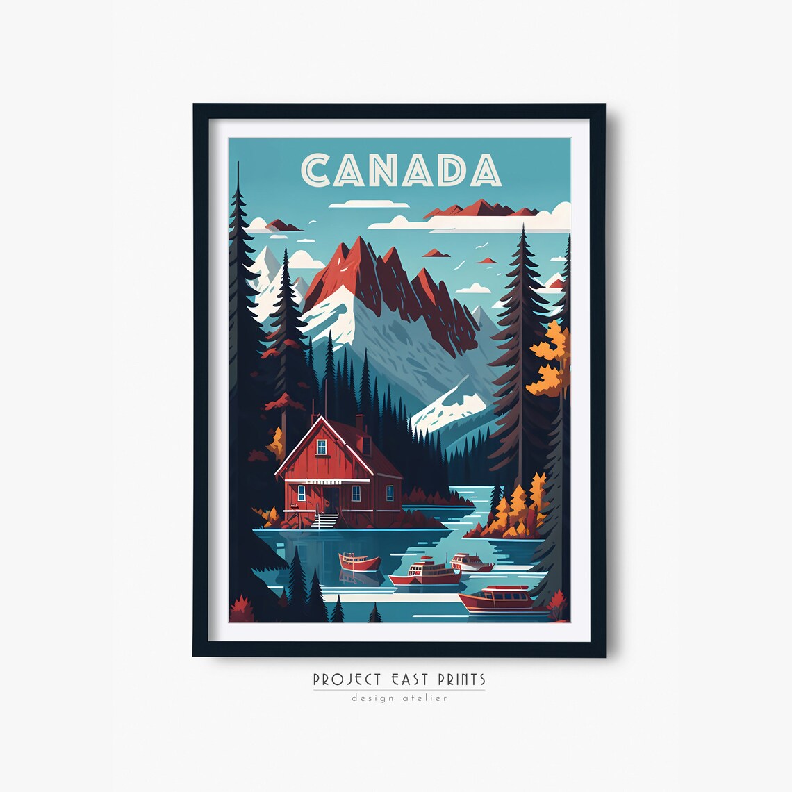 Canada Retro Travel Poster, Travel Poster