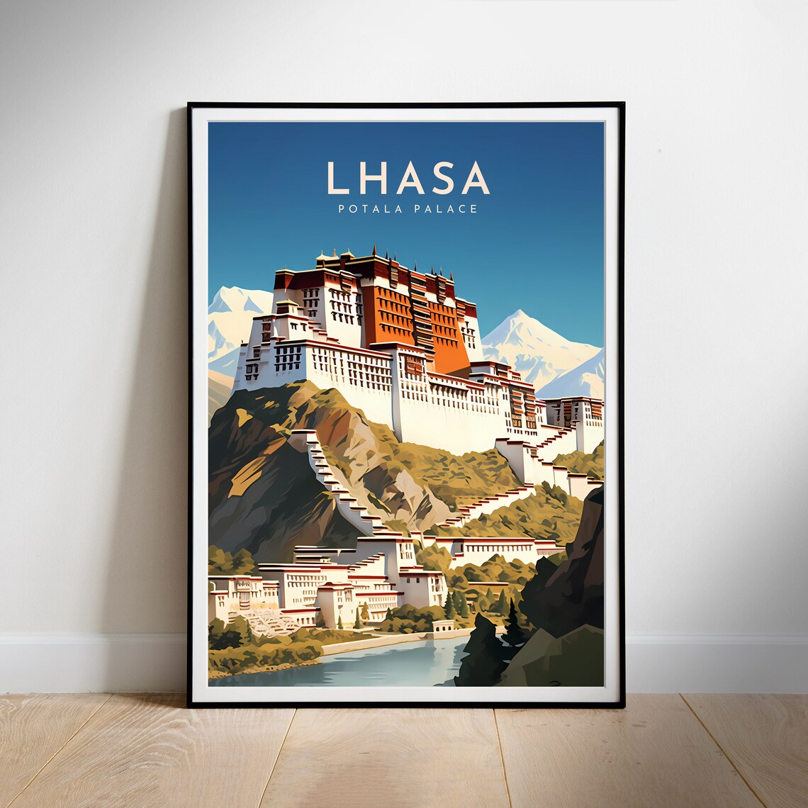 Lhasa Tibet Asia Travel Poster, Travel Print