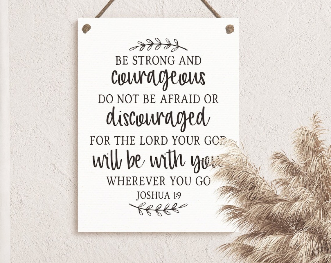 Joshua 19 Biblical Verse, Religious Decor Panel