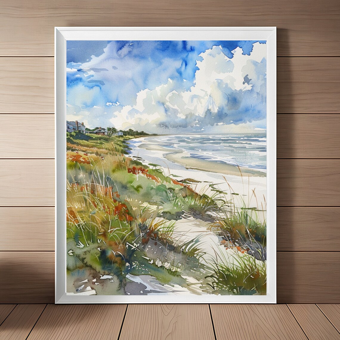 Kiawah Island Watercolor Print, South Carolina Travel Art