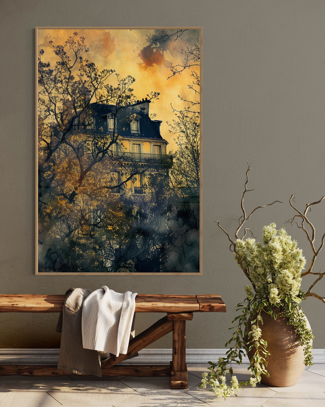 Victorian Gothic House, Vintage Halloween Art Print - Image 3