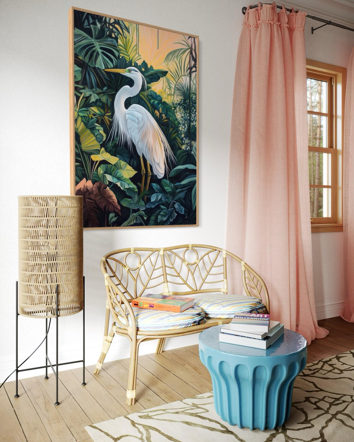 Great Egret Tropical Bird Art Print, Bedroom Decor - Image 2