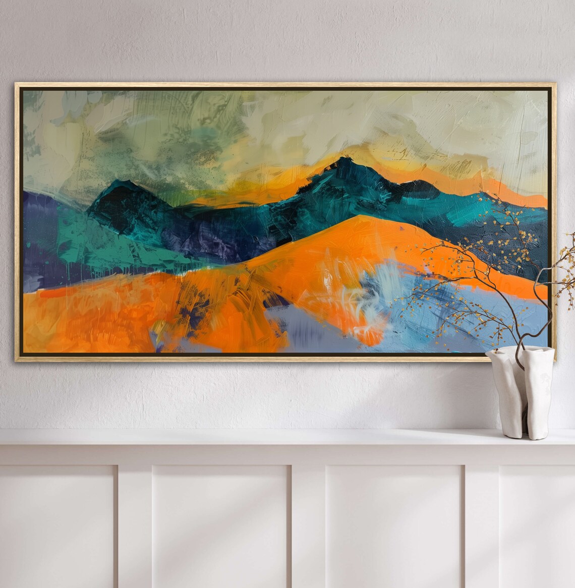 Abstract Mountain Panoramic Landscape Art Print - Image 5