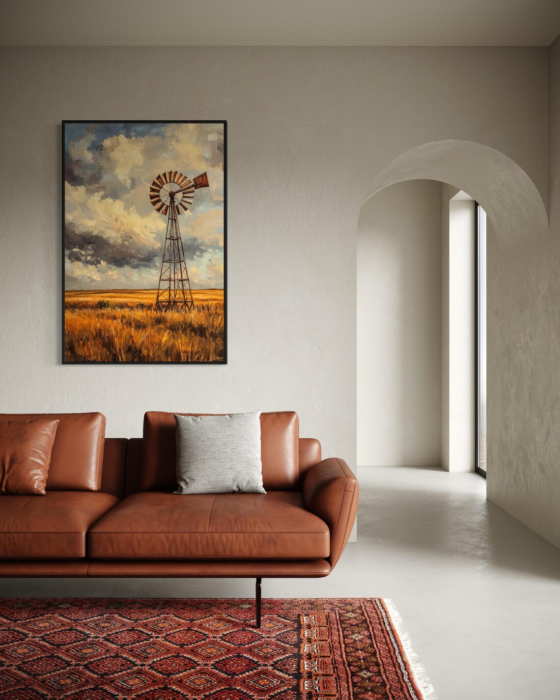 Rustic Windmill Minimalist Travel Poster - Image 3