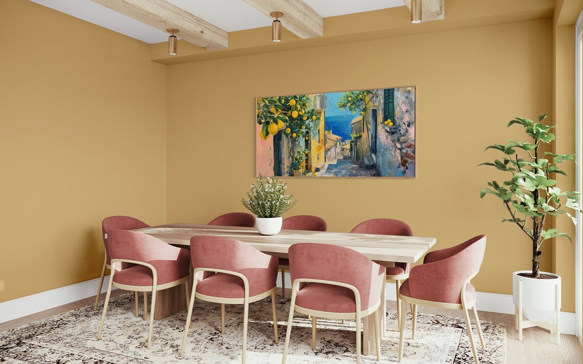 Amalfi Lemon Tree Travel Poster, Mediterranean Decor - Image 3