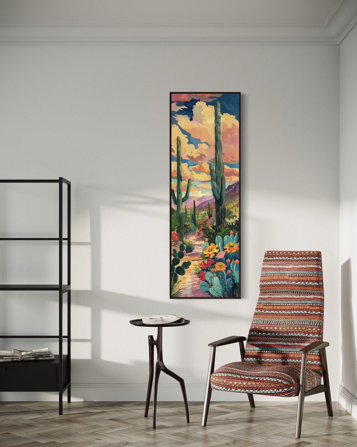 Mexican Cactus Art Print, Southwest Impressionism - Image 2