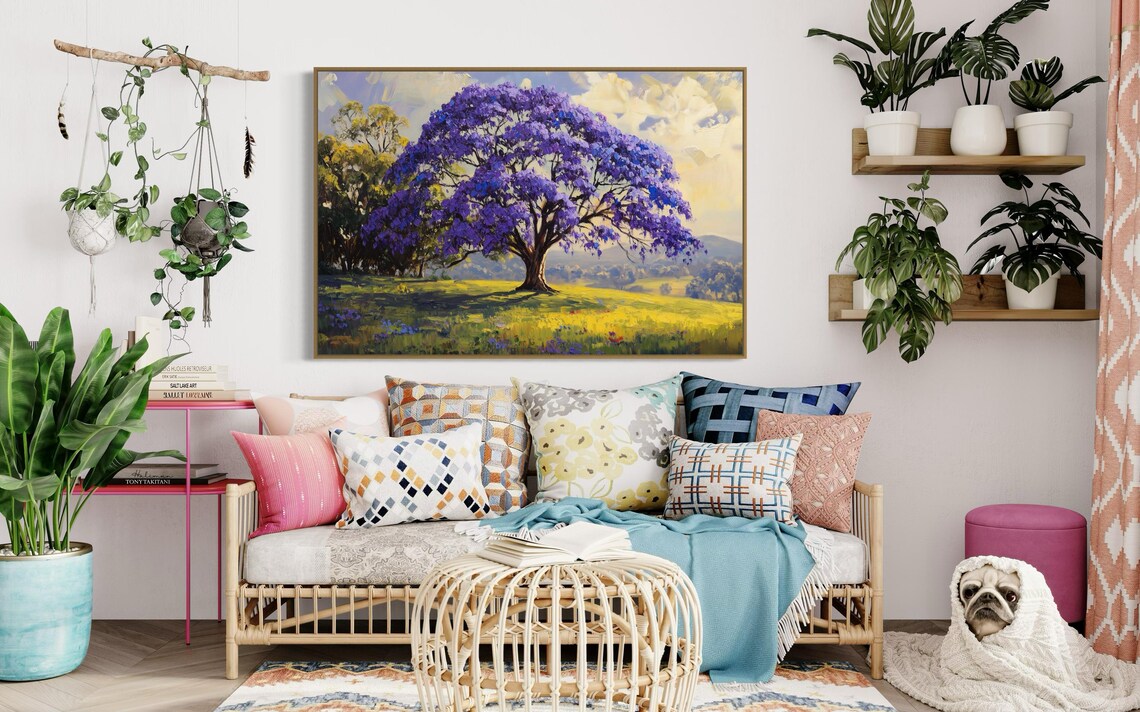 Jacaranda Tree Art Print, Botanical Landscape - Image 2