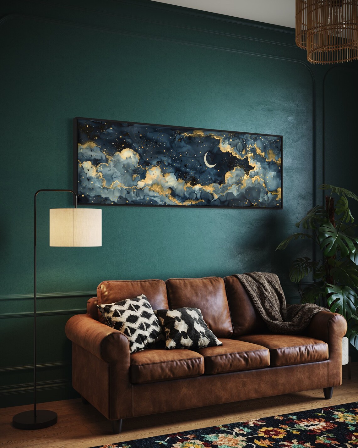Starry Night Impressionist Night Sky Art Print - Image 4