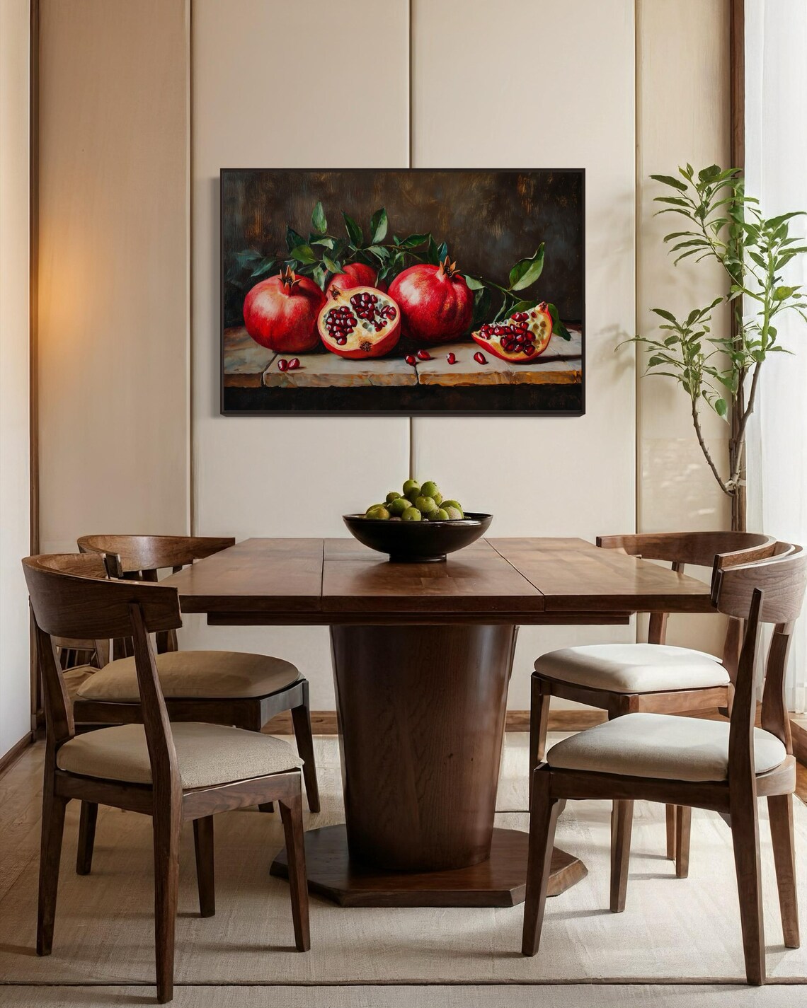 Rustic Pomegranate Art Print, Farmhouse Kitchen Decor - Image 2