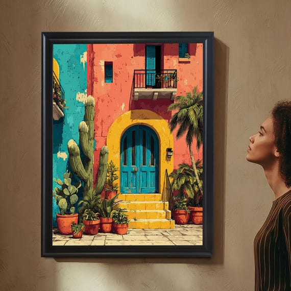 Mexican Street Scene Art Print