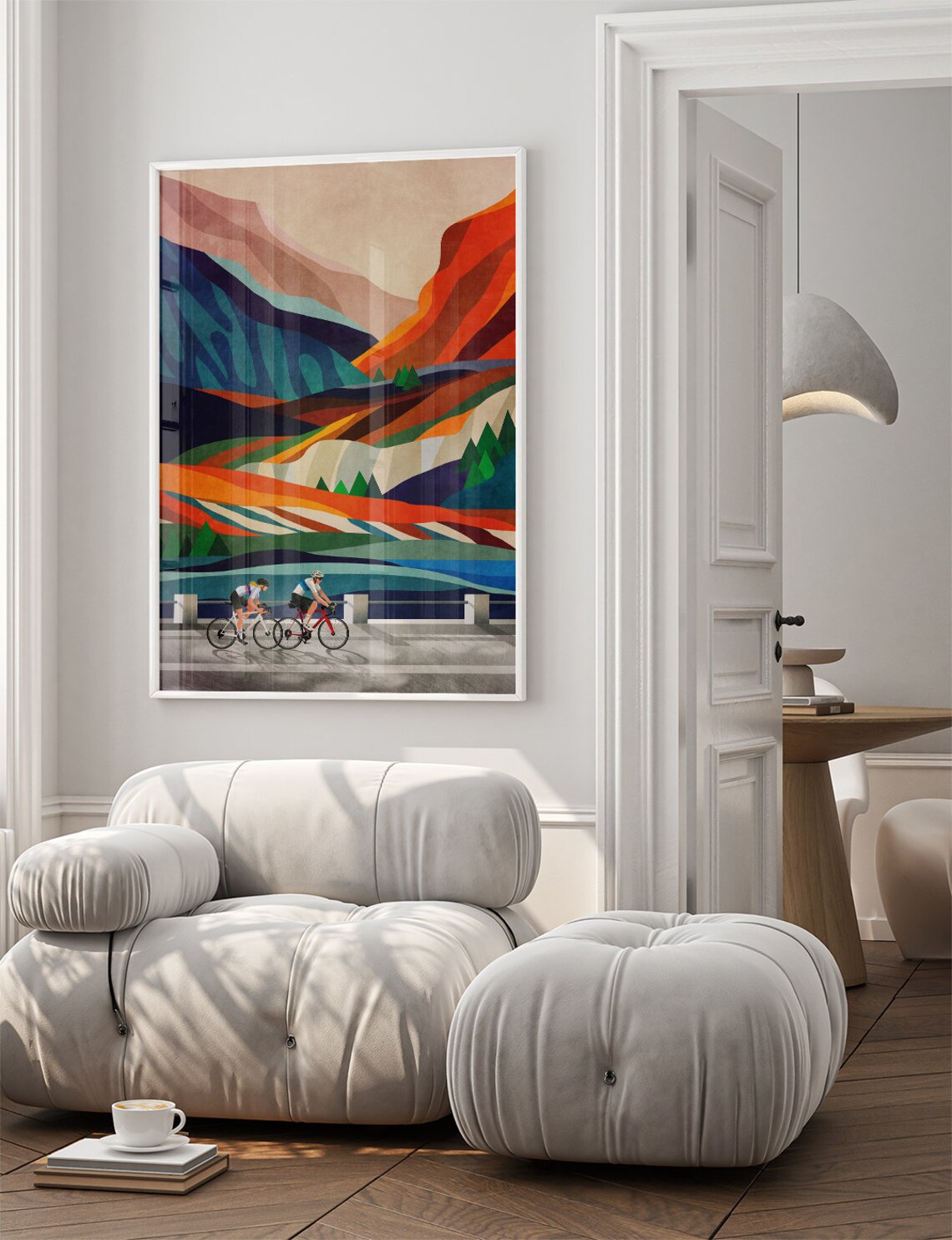 Cycling Couple Adventure Awaits Art Print - Image 2