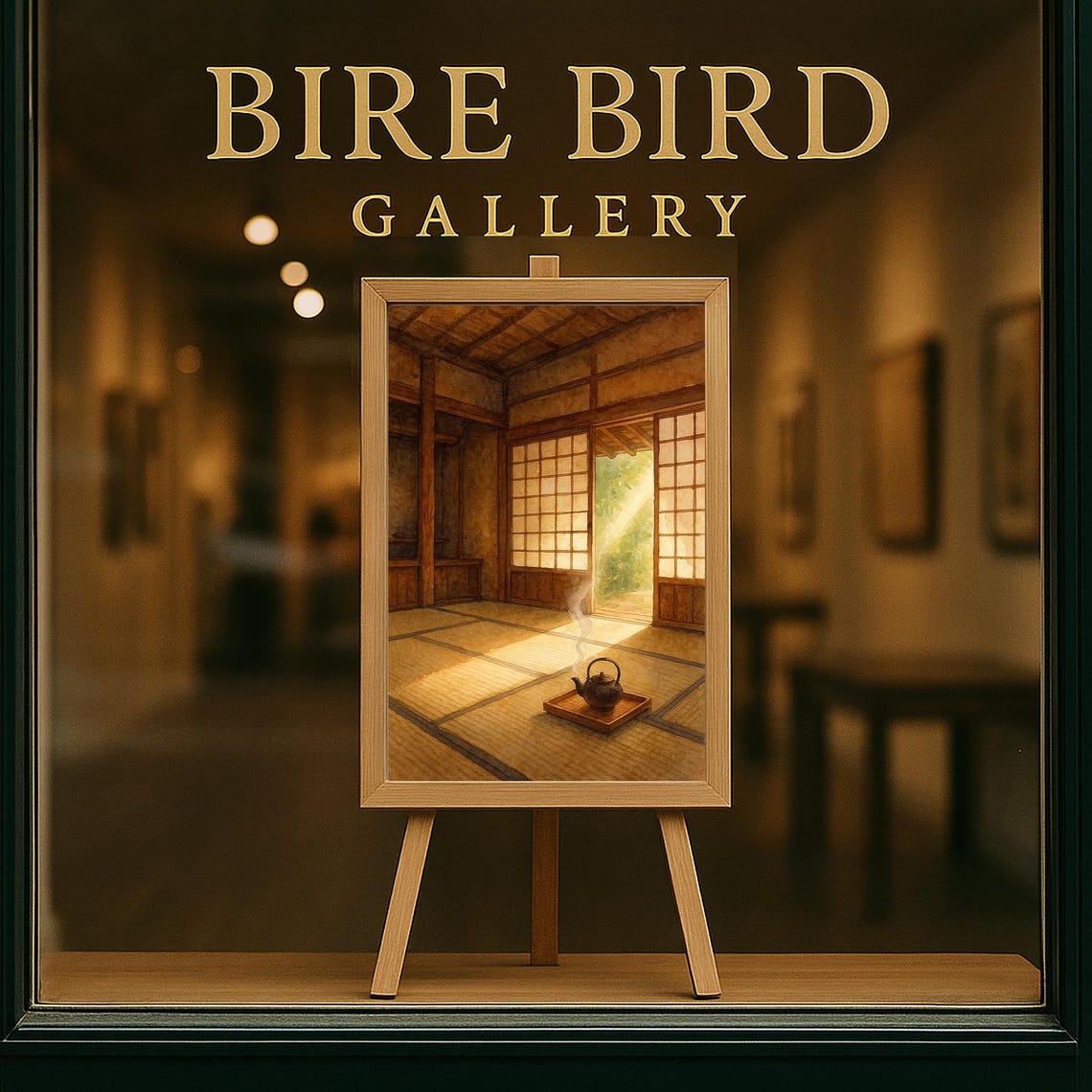 Japanese Tea House Interior Tatami Teapot Sunlit Room Art Poster - Image 5
