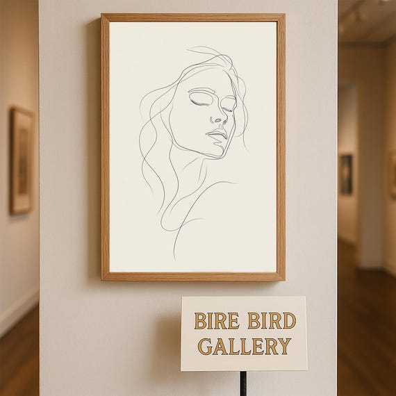 Minimalist Line Art Woman Face Drawing Wall Modern Continuous Portrait Print Elegant Female Sketch Poster For Home Decor