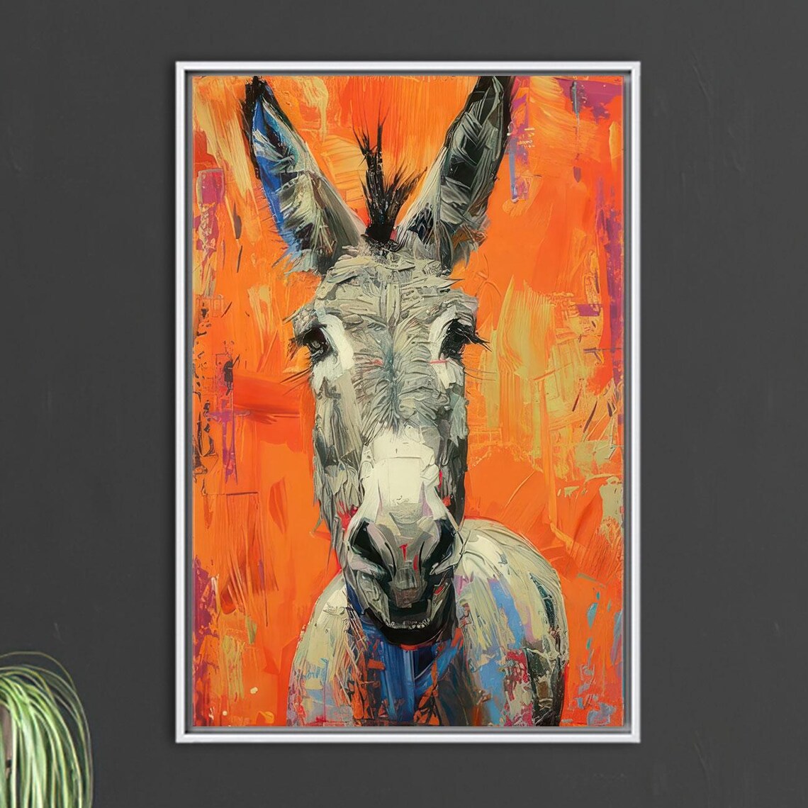 Donkey Bohemian Abstract Animal Art Print