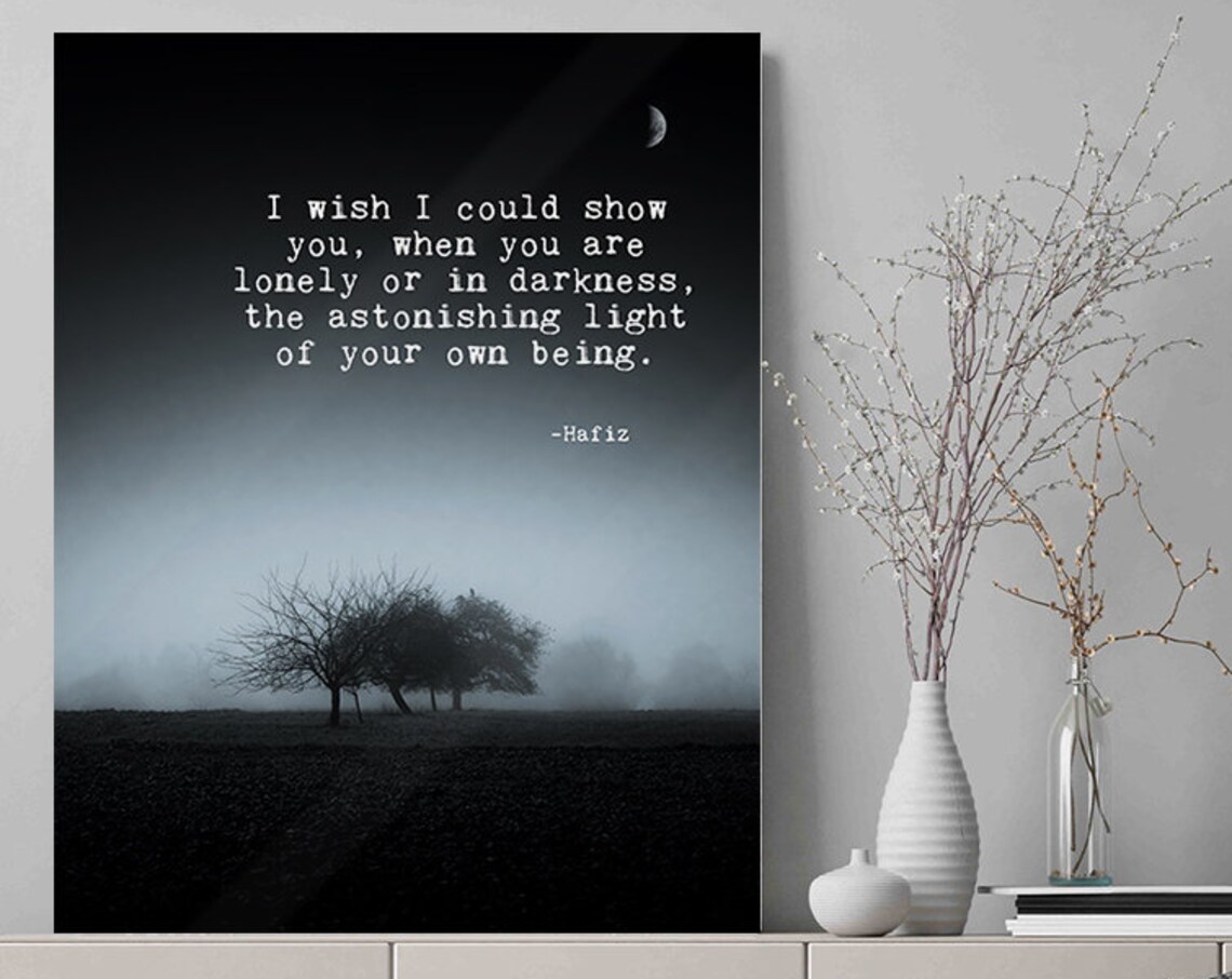 Hafiz Quote About Inner Light, Inspirational Art Print - Image 3