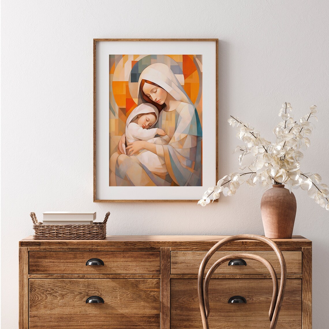 Virgin Mary And Jesus Catholic Art Print - Image 2