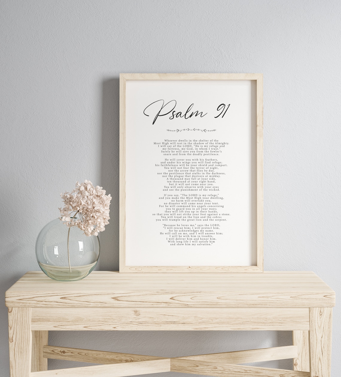 Psalm 91 Scripture Print, Christian Home Decor - Image 2