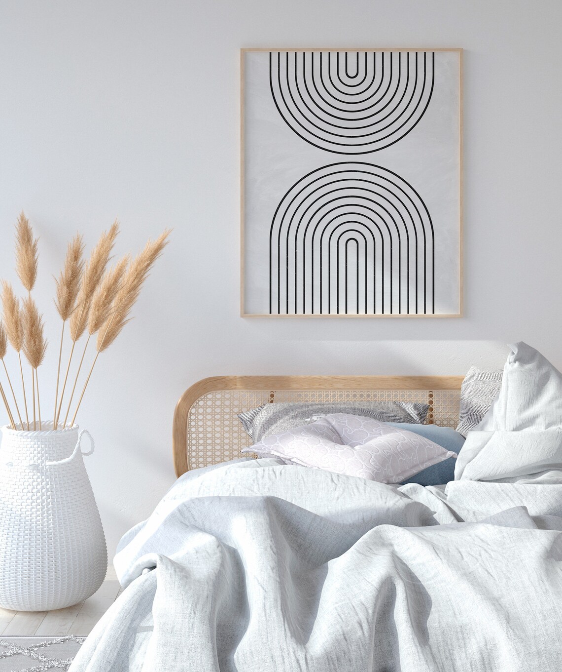 Abstract Shapes Rainbow Minimalist Mid-Century Art Print - Image 3
