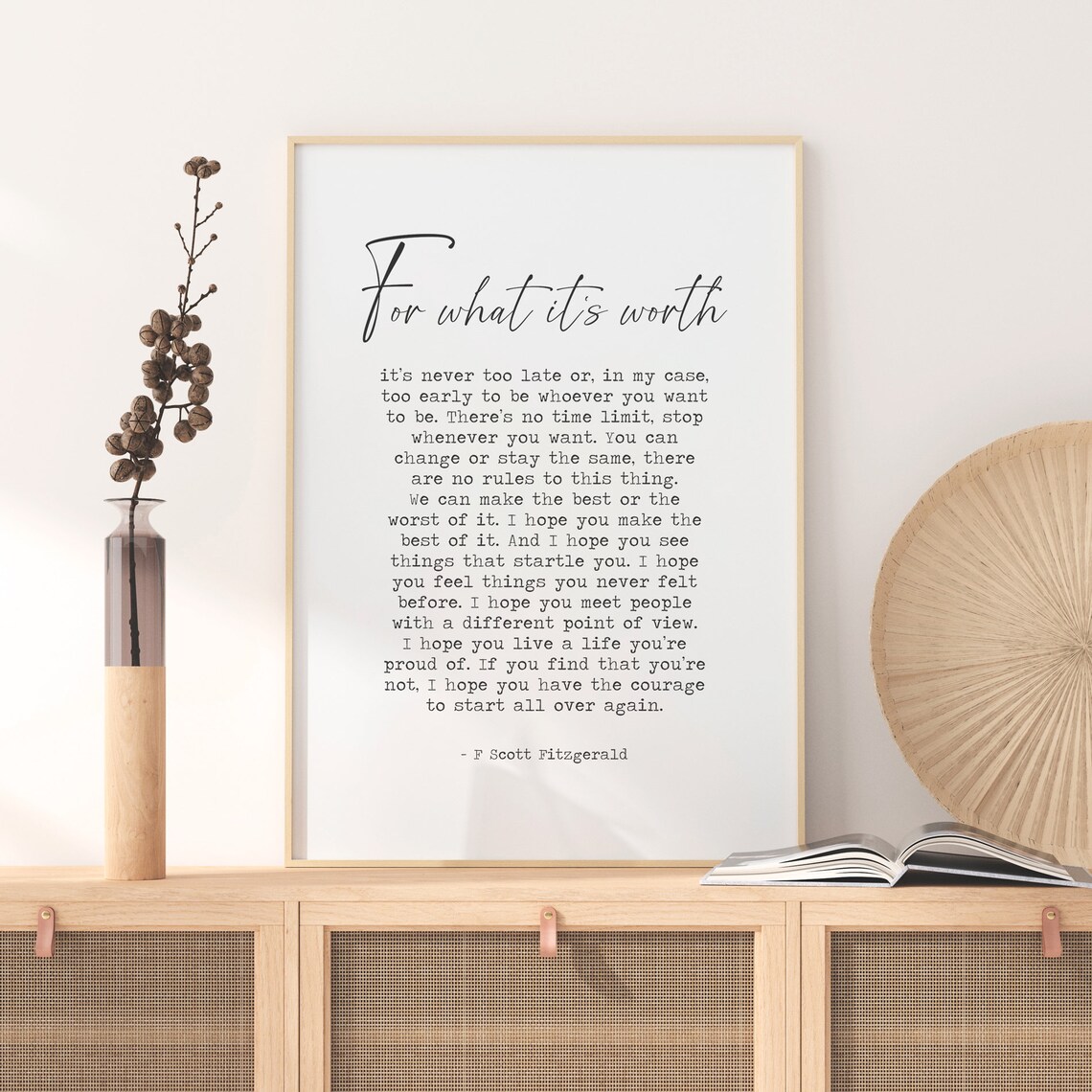 F. Scott Fitzgerald Quote Typography Art Print - Image 3