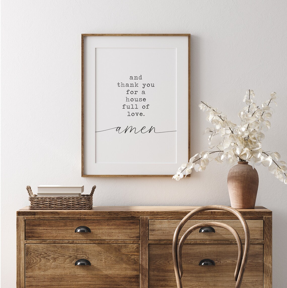 And Thank You For A House Full Of Love Amen Scripture Art - Image 4
