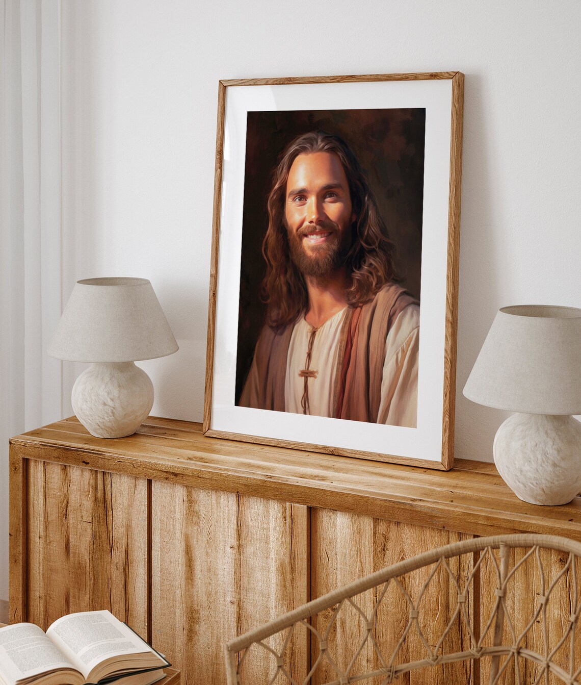 Jesus Farmhouse Christian Wall Art, Bible Verse - Image 3