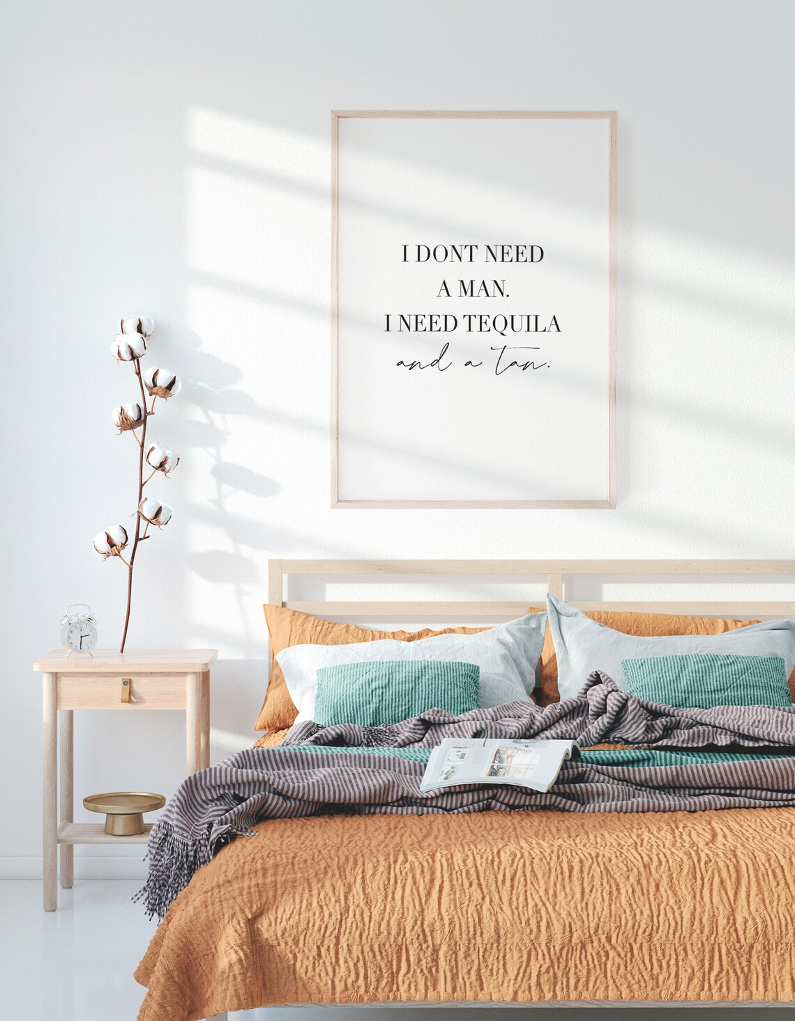 Feminist Quote Art Print, I Don't Need A Man - Image 4