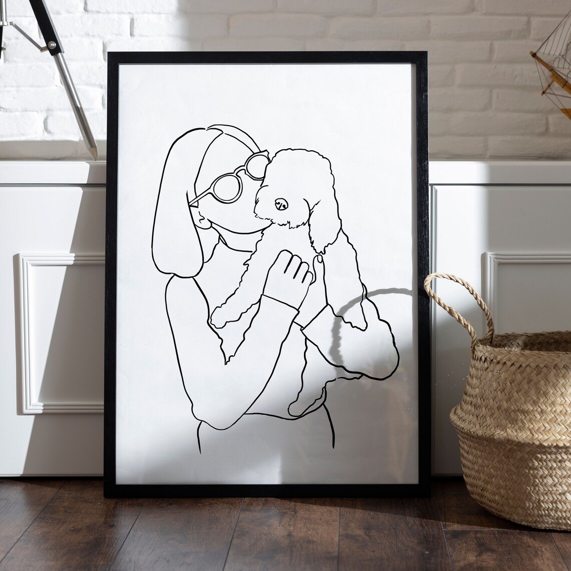 Personalized Line Drawing For Couples Art Print - Image 4