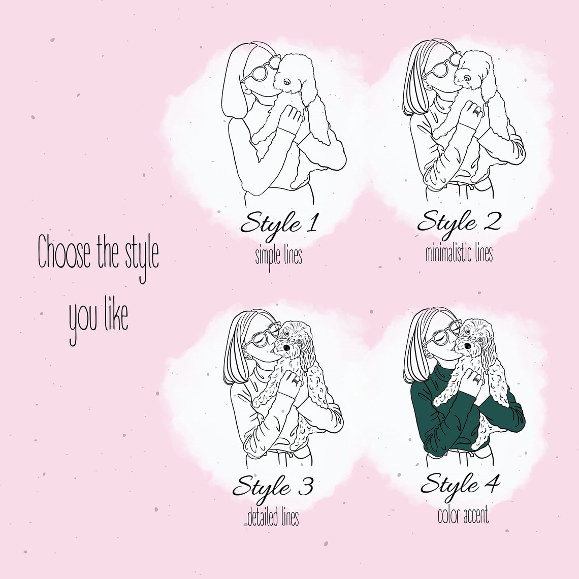 Personalized Line Drawing For Couples Art Print - Image 3