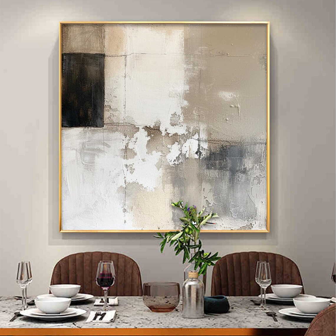 Abstract Oil Painting, Modern Minimalist Wall Art - Image 4