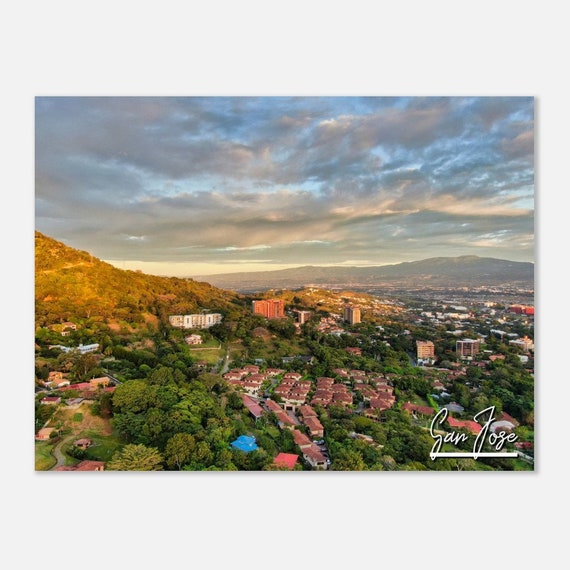 San Jose Costa Rica Skyline Poster Print Travel Home Decor