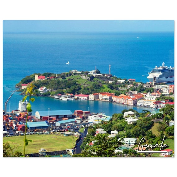 Grenada Travel Poster Caribbean Island Wall Art