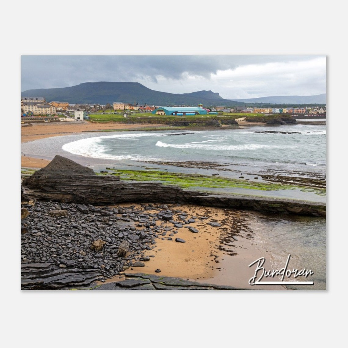 Bundoran Ireland Rocky Coast Beach Cliffs Seaside Town Poster