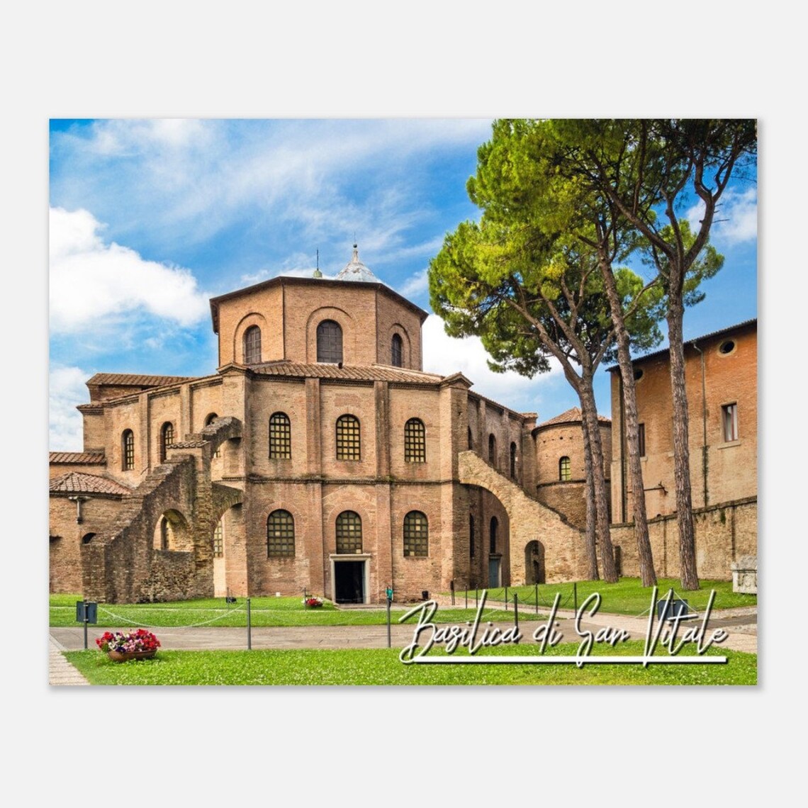 Basilica Di San Vitale Ravenna Italy Historic Church Travel Poster