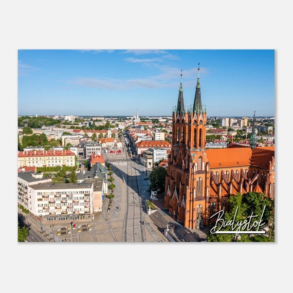 Bialystok Poland Skyline Poster Travel Home Decor