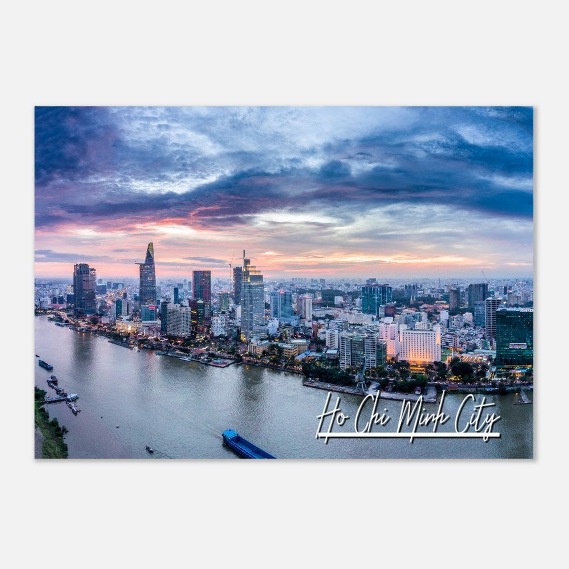 Ho Chi Minh City Skyline Poster Vietnam Travel Photography Print